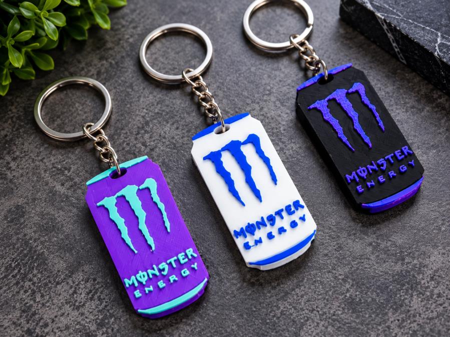 Chaveiro Monster com abridor de lata impresso em 3D