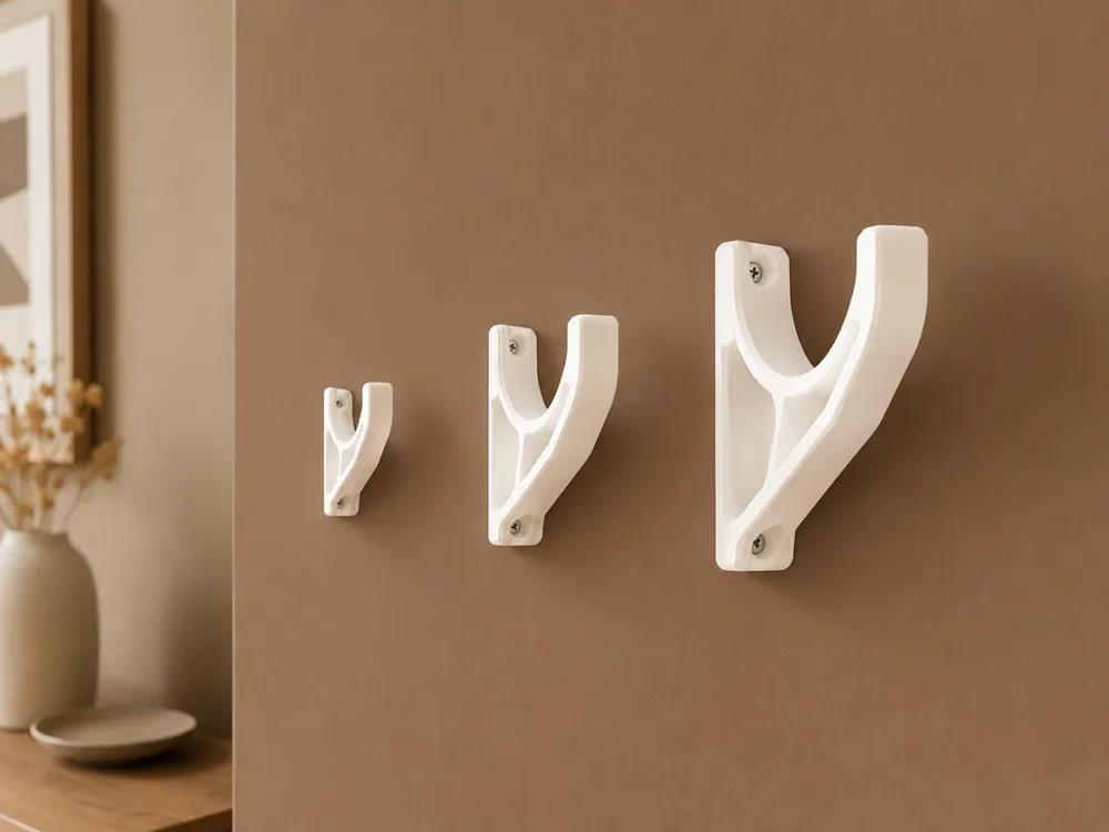 Gancho de Parede (3 Tamanhos) impresso em 3D