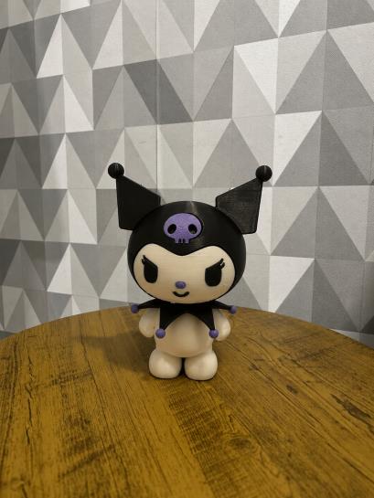 Personagem Kuromi impressa em 3D
