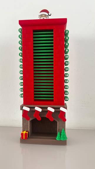Calendário do Advento de Natal impresso em 3D