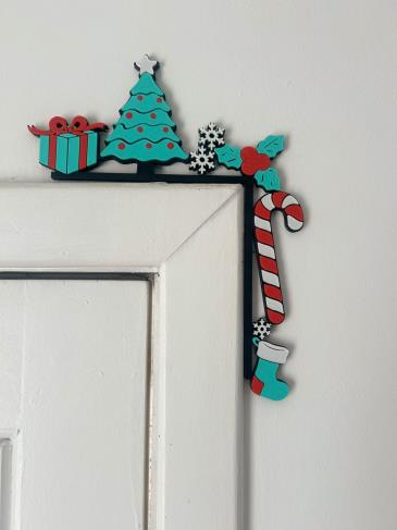 Enfeite de canto de porta de Natal impresso em 3D
