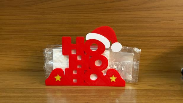 Porta-guardanapo de Natal impresso em 3D