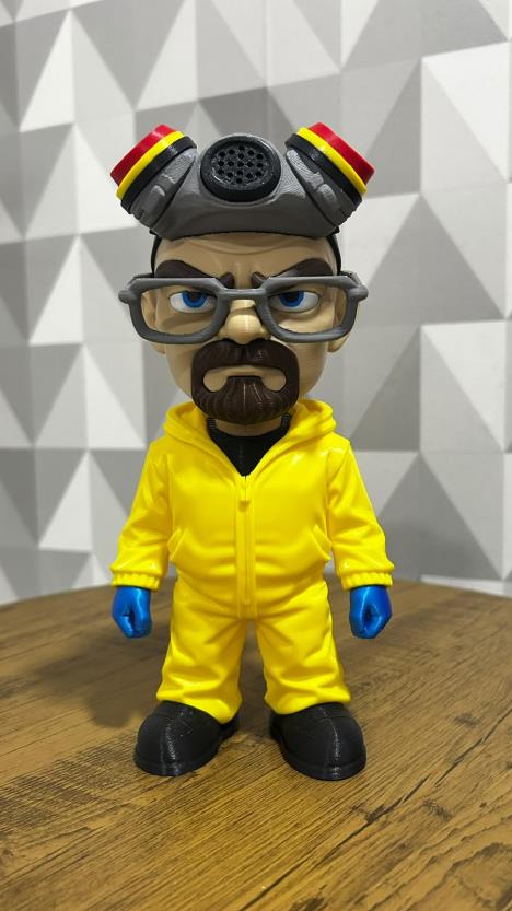 Personagem Walter White de Breaking Bad impresso em 3D